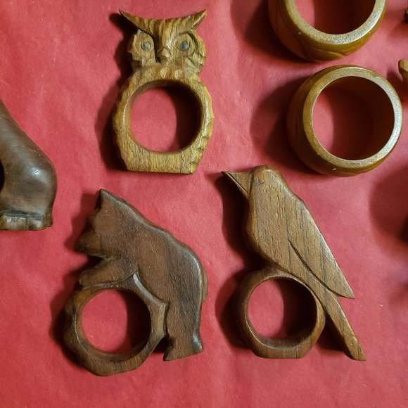 1980s Wood African Elephant + Rhino + multiple Animals From Kenya Africa Hand Ca - Picture 14 of 16